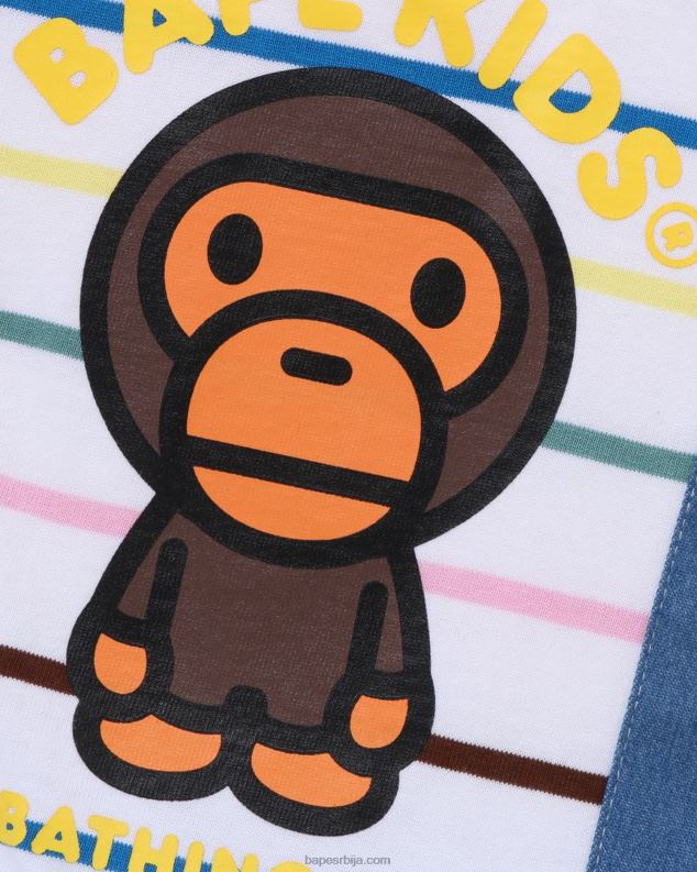 бео клинци A Bathing Ape хооп баби мило трегерице панталоне вишеслојни комбинезон J42801450