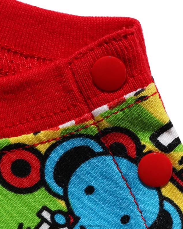 јарко црвена клинци A Bathing Ape беби мило тркачки боди J42801612