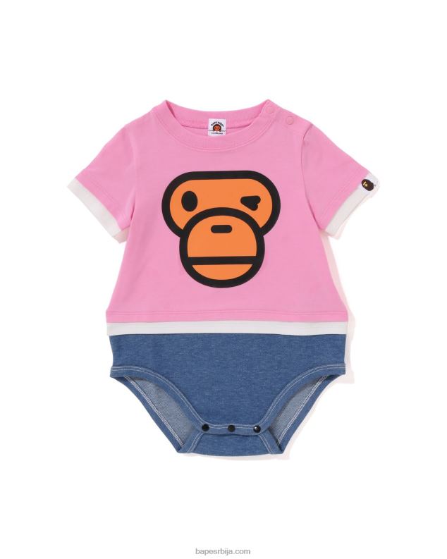 розе клинци A Bathing Ape баби мило фаце вишеслојни боди J42801702