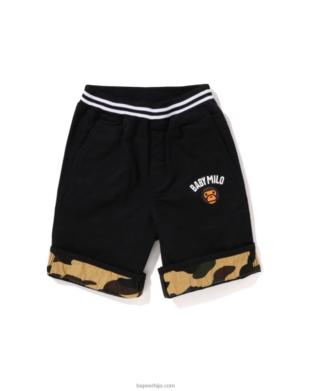 црн клинци A Bathing Ape баби мило 1ст цамо шорц са манжетама J42801700