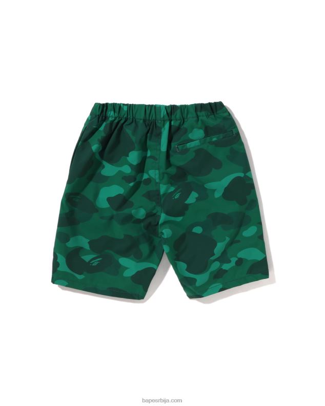смарагд клинци A Bathing Ape шортс са мрежастим џеповима у боји маскирне боје J42801596