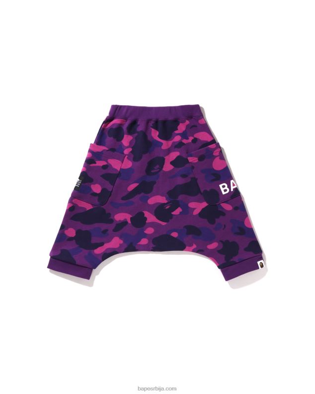 љубичаста клинци A Bathing Ape у боји цамо оверсизе шортс сароуел J42801638