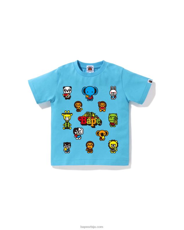 светло плава клинци A Bathing Ape баби мило мајица са мешаним воћем #1 J42801371
