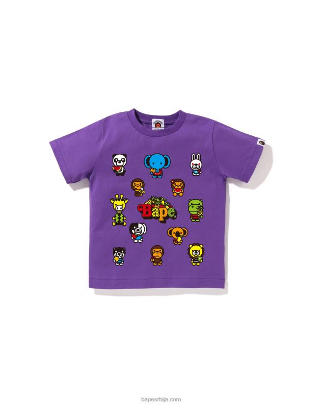 љубичаста клинци A Bathing Ape баби мило мајица са мешаним воћем #1 J42801374