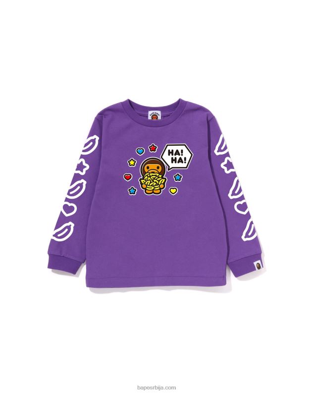 љубичаста клинци A Bathing Ape баби мило говорни балон мајица #1 J42801480