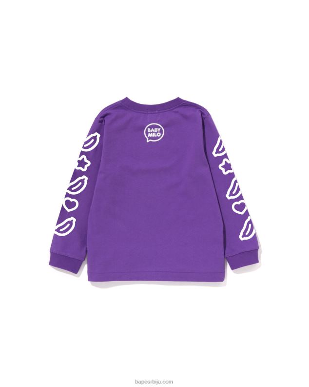 љубичаста клинци A Bathing Ape баби мило говорни балон мајица #1 J42801480