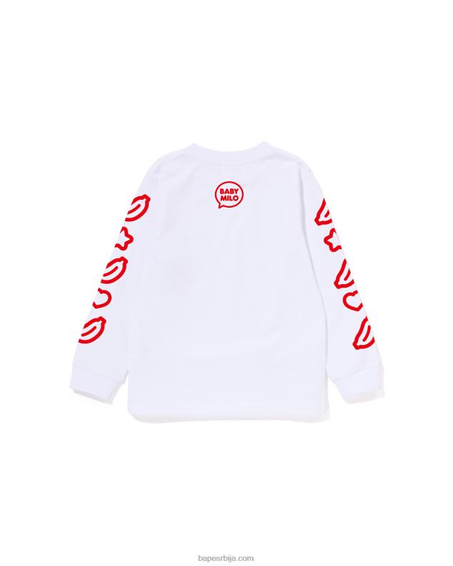 бео клинци A Bathing Ape баби мило говорни балон мајица #1 J42801481