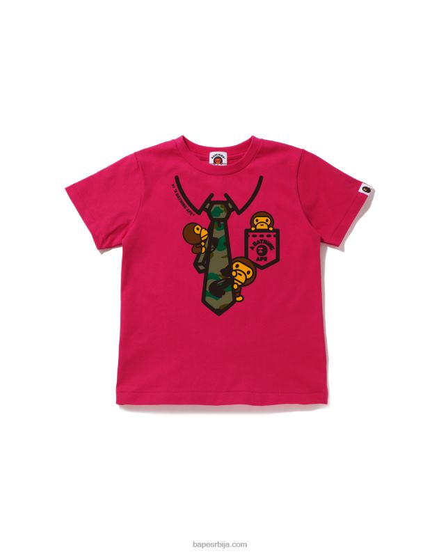 розе клинци A Bathing Ape 1ст цамо баби мило мајица са штампом на врату J42801657