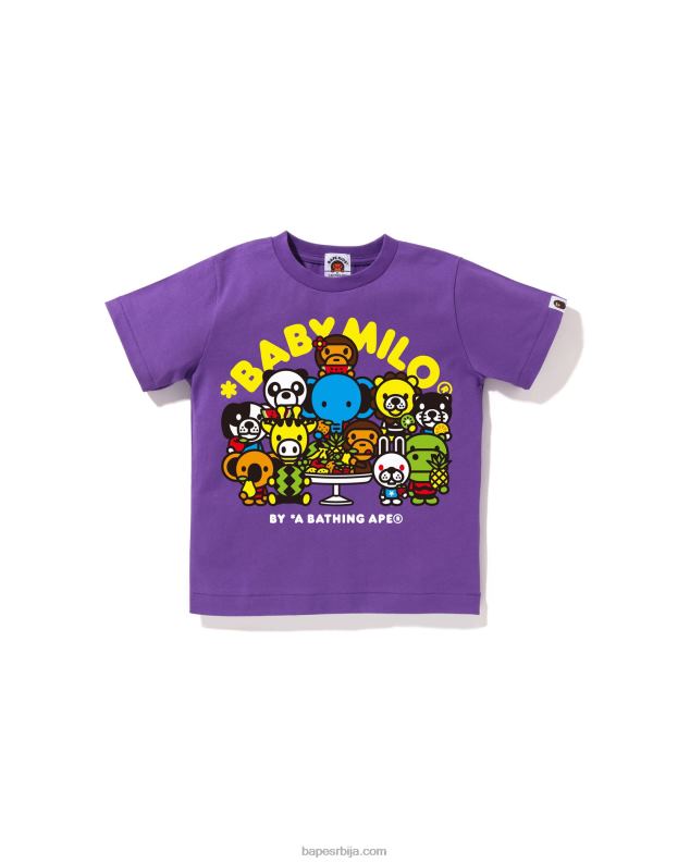 љубичаста клинци A Bathing Ape баби мило мајица са мешаним воћем #2 J42801457