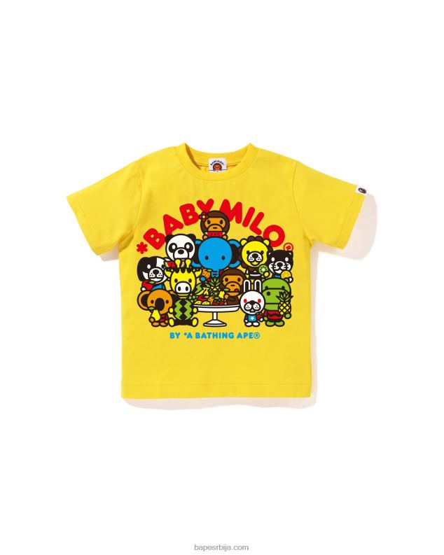 жута клинци A Bathing Ape баби мило мајица са мешаним воћем #2 J42801459
