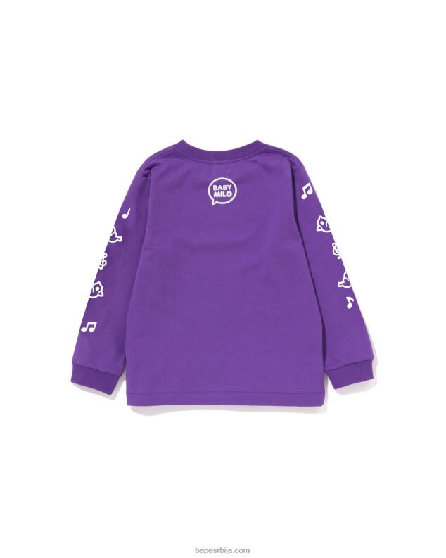 љубичаста клинци A Bathing Ape баби мило говорни балон мајица #2 J42801486