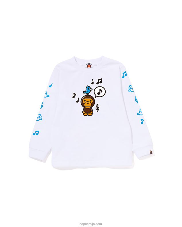 бео клинци A Bathing Ape баби мило говорни балон мајица #2 J42801487