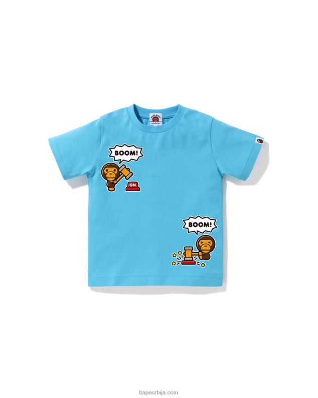 небеско плаветнило клинци A Bathing Ape баби мило говорни балон мајица #4 J42801561