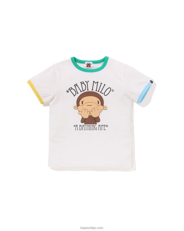 бео клинци A Bathing Ape нацртана мило стидљива рингер тее J42801299