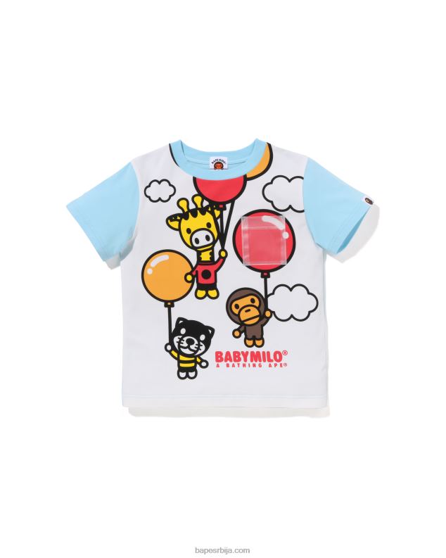 светло плава клинци A Bathing Ape баби мило фриендс балон мајица J42801300