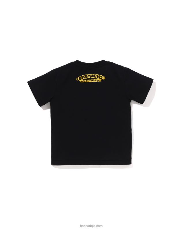 црн клинци A Bathing Ape баби мило мајица за пецање са принтом J42801315