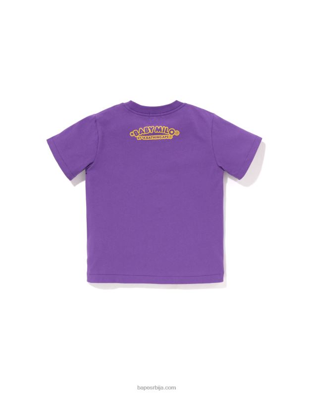 љубичаста клинци A Bathing Ape баби мило мајица за пецање са принтом J42801319