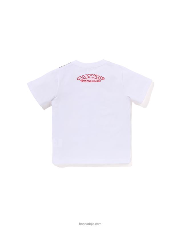 бео клинци A Bathing Ape баби мило мајица за пецање са принтом J42801320