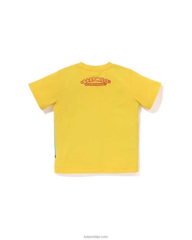 жута клинци A Bathing Ape баби мило мајица за пецање са принтом J42801321