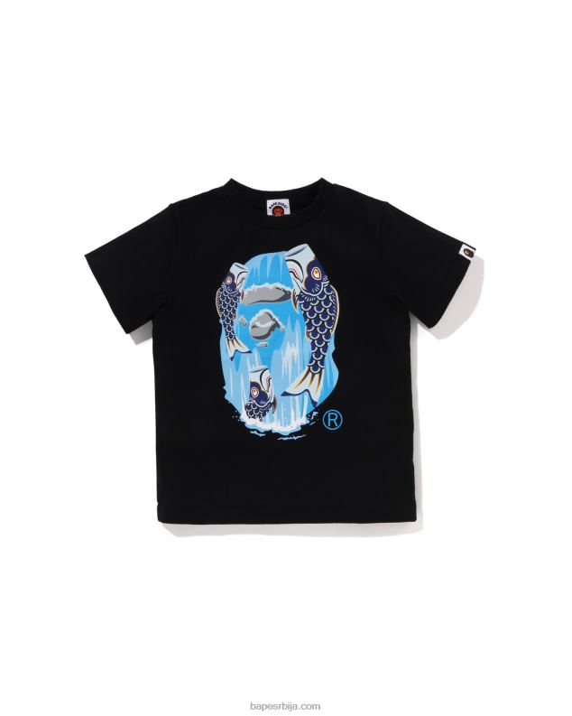 црн клинци A Bathing Ape коинобори водопад мајица за главу J42801335
