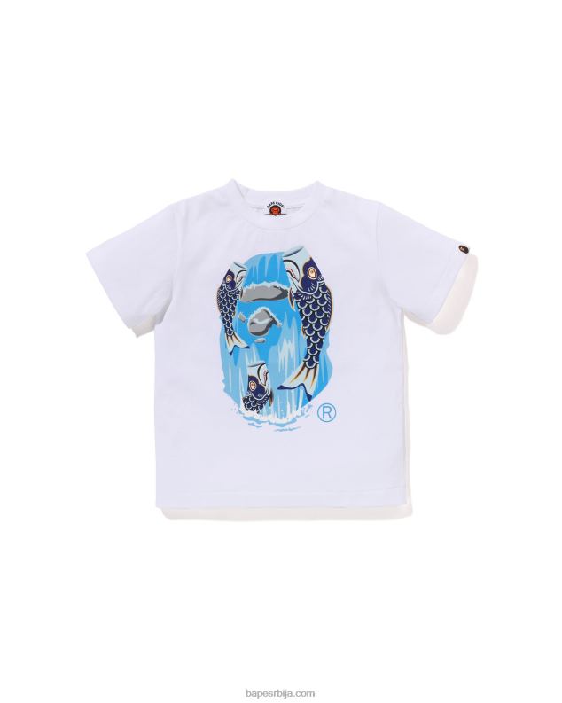 бео клинци A Bathing Ape коинобори водопад мајица за главу J42801336