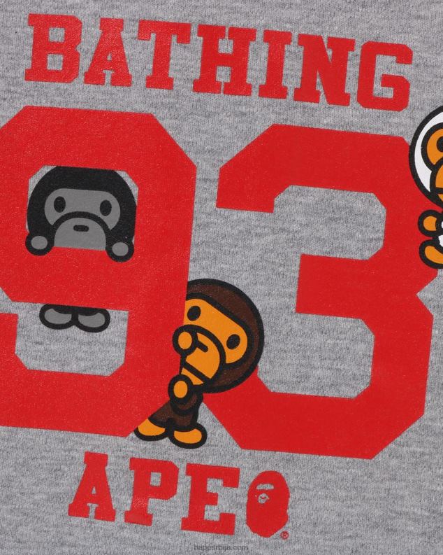 тамно сива клинци A Bathing Ape бејби мило бејзбол мајица J42801346