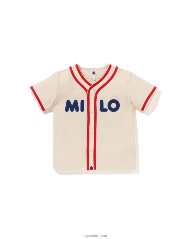 бео клинци A Bathing Ape бејби мило бејзбол мајица J42801347