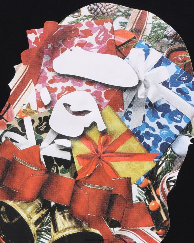 црн клинци A Bathing Ape божићна мајица за главу J42801357