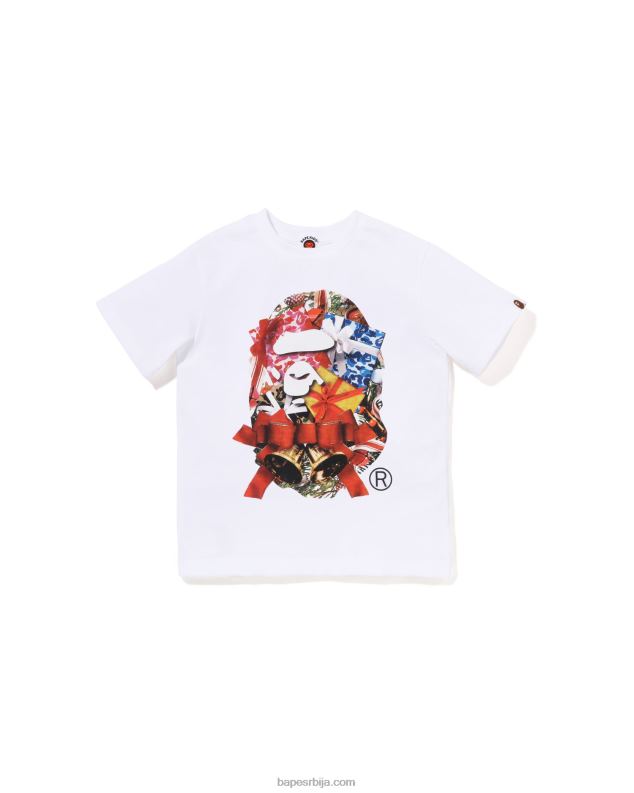 бео клинци A Bathing Ape божићна мајица за главу J42801358