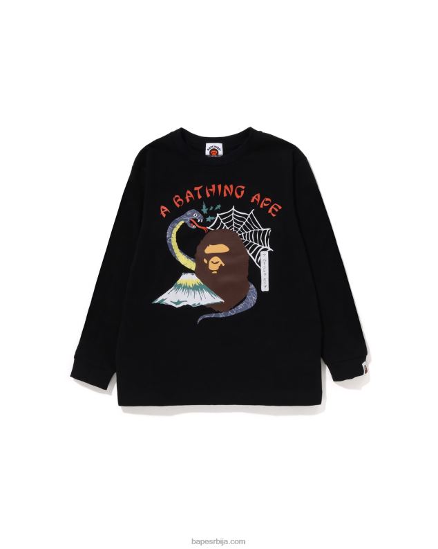 црн клинци A Bathing Ape Јапанска култура сувенир мајица J42801369
