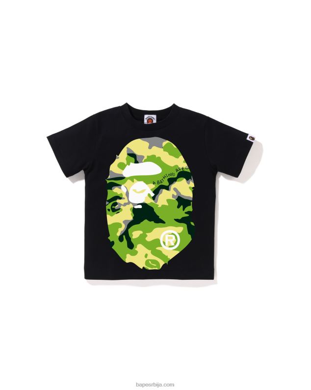 црн клинци A Bathing Ape воодланд цамо мајица за велику главу J42801385
