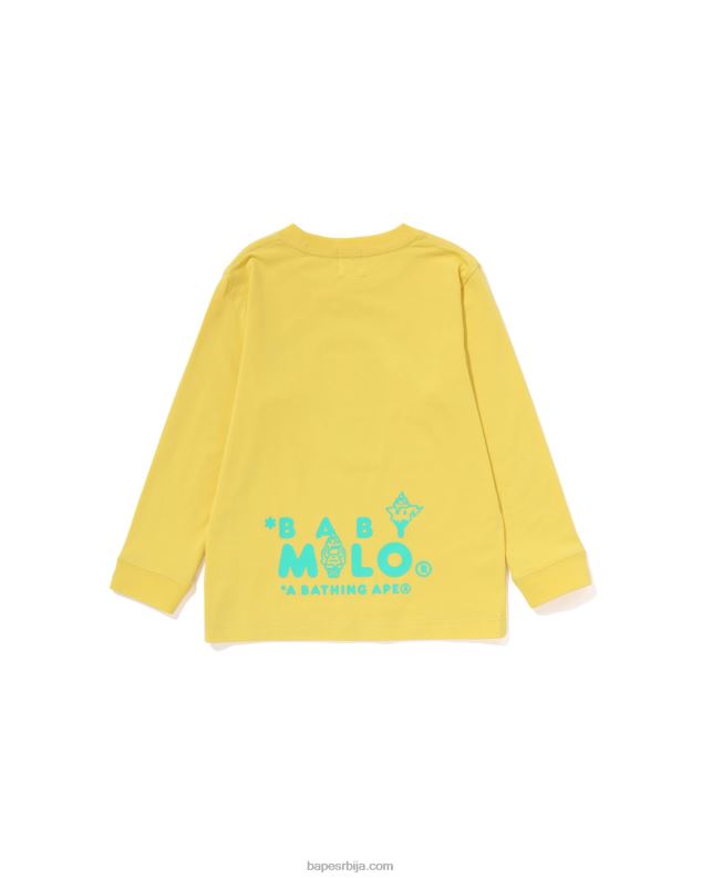 жута клинци A Bathing Ape баби мило сладолед мајица J42801410