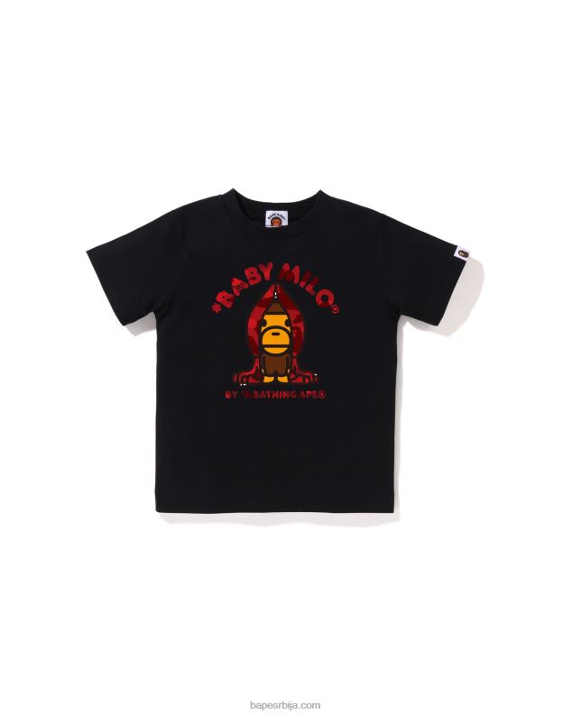 црн клинци A Bathing Ape мајица с капуљачом у боји цамо мило J42801430