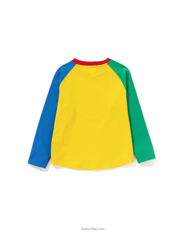 жута клинци A Bathing Ape баби мило донутс раглан тее J42801466