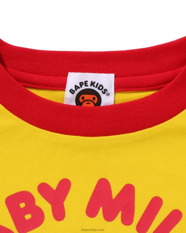жута клинци A Bathing Ape баби мило донутс раглан тее J42801466