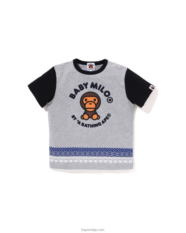 сива клинци A Bathing Ape баби мило нордијска мајица са принтом J42801474