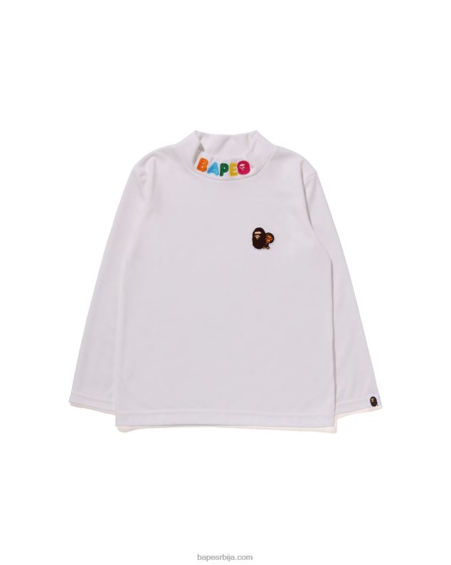 бео клинци A Bathing Ape хеад & мило мајица са високим вратом на једну тачку J42801494