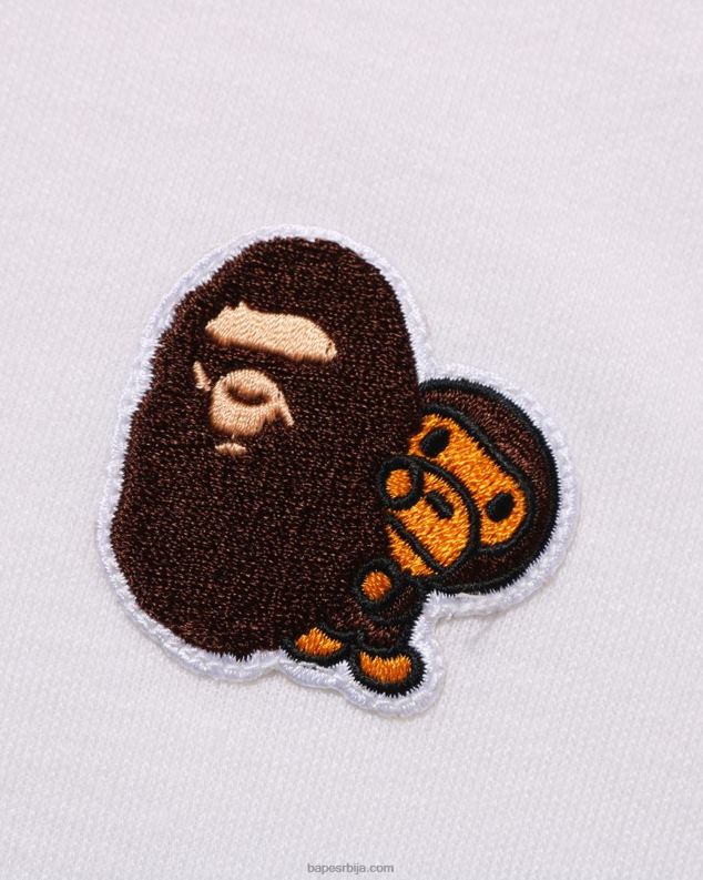 бео клинци A Bathing Ape хеад & мило мајица са високим вратом на једну тачку J42801494