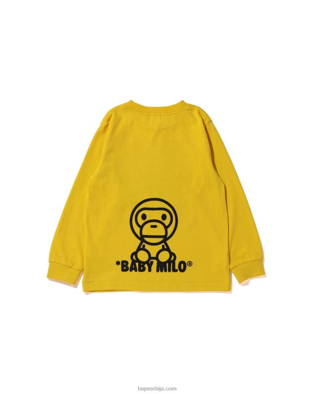 замагљена жута клинци A Bathing Ape алл баби мило мик мајица J42801517