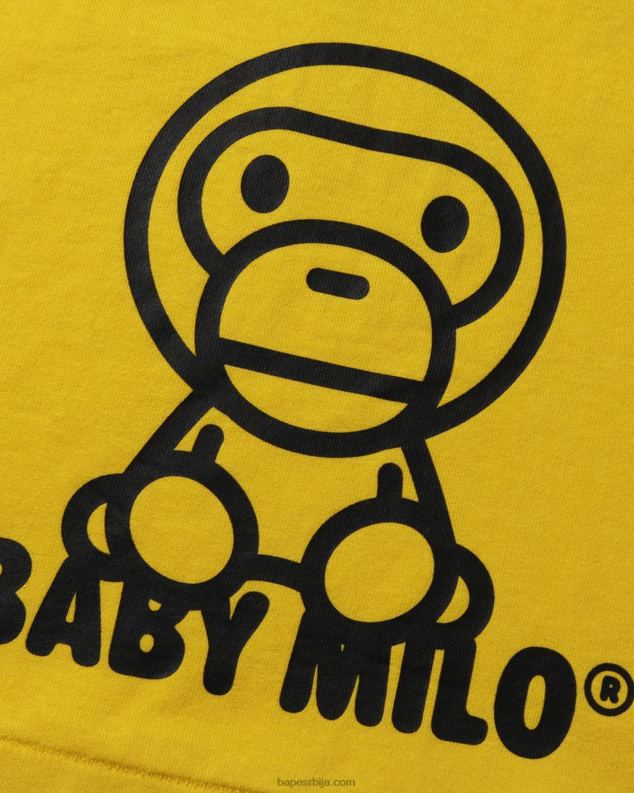замагљена жута клинци A Bathing Ape алл баби мило мик мајица J42801517