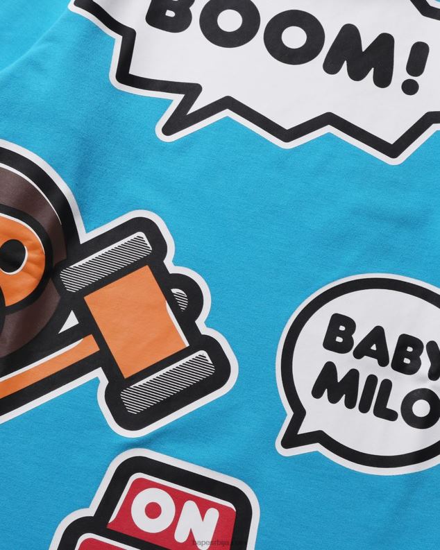 Плави клинци A Bathing Ape беби мило говорни балон слојевита мајица J42801518