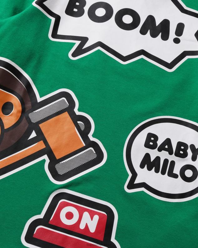 Нана клинци A Bathing Ape беби мило говорни балон слојевита мајица J42801519