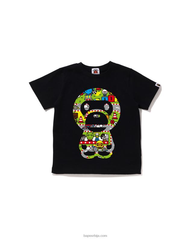 црн клинци A Bathing Ape баби мило рацинг биг баби мило тее J42801549
