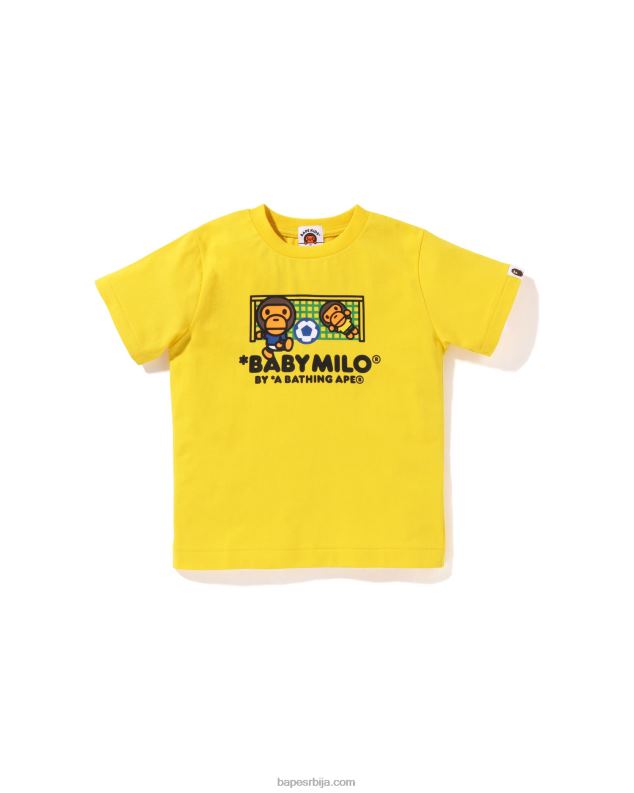 жута клинци A Bathing Ape баби мило фудбалска мајица J42801559