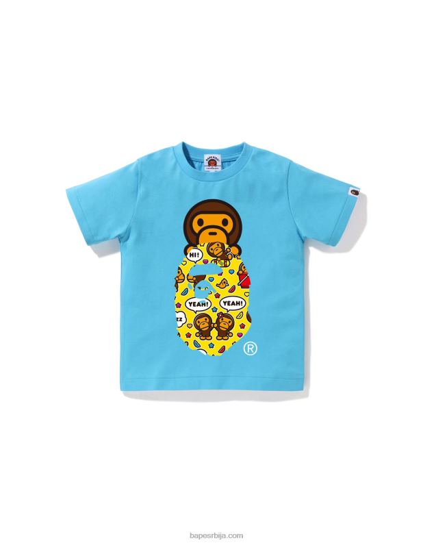небеско плаветнило клинци A Bathing Ape баби мило говорни балон мило на глави мајица J42801564