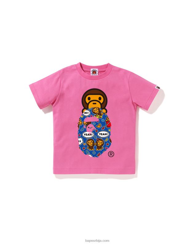розе клинци A Bathing Ape баби мило говорни балон мило на глави мајица J42801566