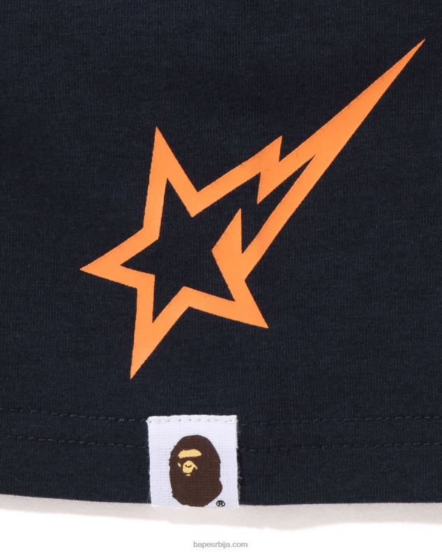 Морнарско плаво клинци A Bathing Ape моонфаце фудбалска мајица J42801574