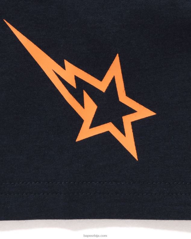 Морнарско плаво клинци A Bathing Ape моонфаце фудбалска мајица J42801574