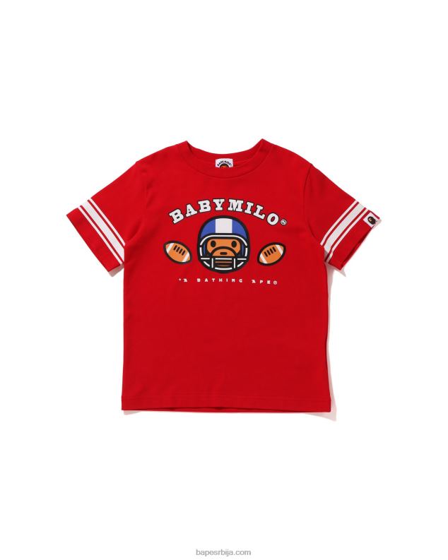 јарко црвена клинци A Bathing Ape фудбал беба мило тее J42801583