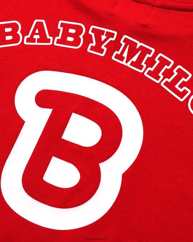 јарко црвена клинци A Bathing Ape фудбал беба мило тее J42801583